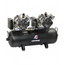 Cattani Tandem - 3-х фазный компрессор на 5-6 установок, 2 мотора по 2 цилиндра, с двумя осушителями