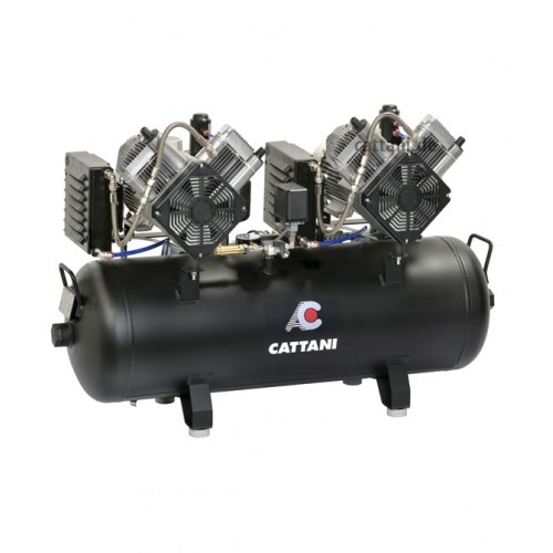 Cattani Tandem - 3-х фазный компрессор на 5-6 установок, 2 мотора по 2 цилиндра, с 2-мя осушителями | Cattani (Италия)