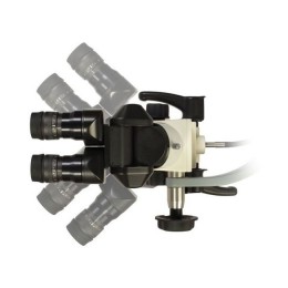 Densim Optics - стоматологический операционный микроскоп с поворотным двойным бинокуляром (0-195 градусов) и светодиодной подсветкой