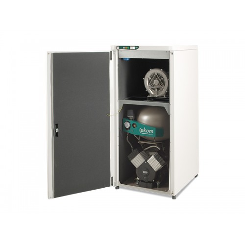 EKOM DUO 2 - компрессор с отсасывателем в одном корпусе для 2-х стоматологических установок (140 л/мин) | EKOM (Словакия)
