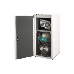 EKOM DUO 2V - компрессор с отсасывателем в двухразделенном шкафу, с ресивером 25 л (140 л/мин)