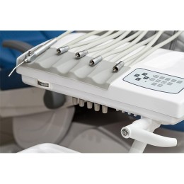 Anya AY-A 4800 I - стоматологическая установка с мембранной панелью управления, верхняя подача инструментов