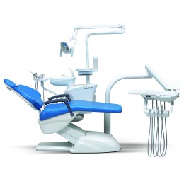 Azimut 300A MO - стоматологическая установка с нижней подачей инструментов, мягкой обивкой кресла и двумя стульями