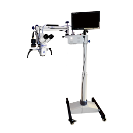 Vision 5 Plus 0-180 - операционный микроскоп, изменяемый угол наклона тубуса 0-180°, 5-ти ступенчатое увеличение, HD-видеофиксация и галогенный свет