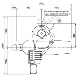 Fedesa Coral Air - ультракомпактная стоматологическая установка с нижней/верхней подачей инструментов