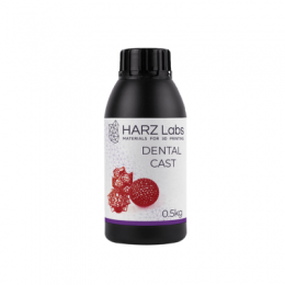 HARZ Labs Dental Cast Cherry - фотополимерная смола для прямой отливки зубных имплантов, цвет вишнёвый, 0.5 кг