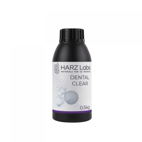 HARZ Labs Dental Clear - фотополимерная смола для печати прозрачных моделей, цвет прозрачный, 0.5 кг | HARZ Labs (Россия)