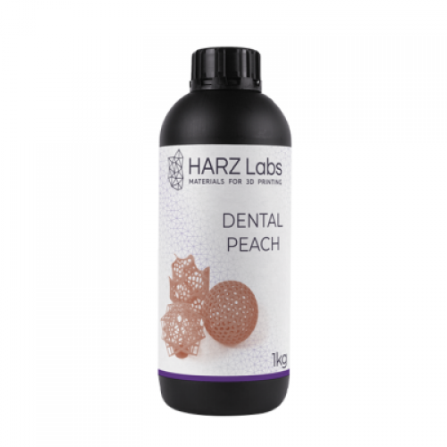 HARZ Labs Dental Peach - фотополимерная смола для печати дентальных мастер-моделей, цвет персиковый, 1 кг | HARZ Labs (Россия)