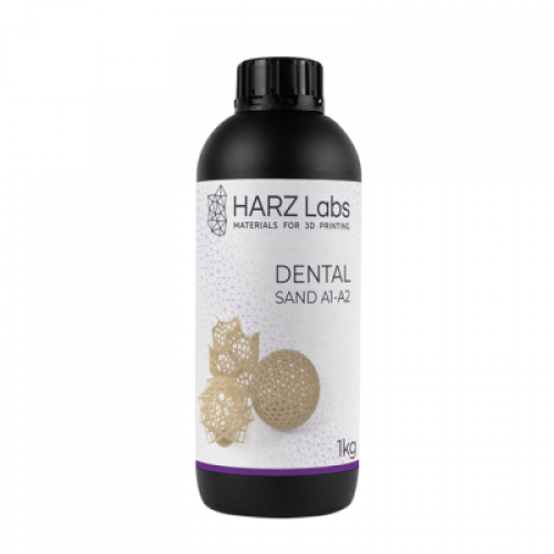 HARZ Labs Dental Sand A1-А2 - фотополимерная смола для стоматологии, цвет А1-А2 по шкале Вита, 1 кг | HARZ Labs (Россия)