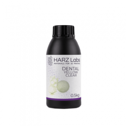 HARZ Labs Dental Yellow Clear - фотополимерная смола для хирургических шаблонов, цвет прозрачный жёлтый, 0.5 кг