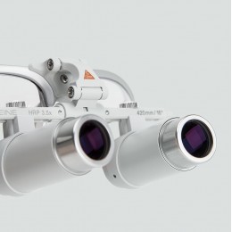 Heine HRP Set B - бинокулярные лупы высокого разрешения с увеличением 3,5х, 4х и 6х и креплением на шлеме с защитным щитком S-Guard