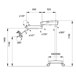Прима Д - стоматологический операционный микроскоп с 5-ти ступенчатым увеличением и LED-подсветкой