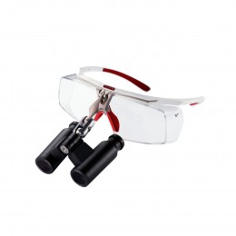 Air-X - бинокулярные лупы системы Flip-up, рабочее расстояние 300-500 мм, увеличение 2.5x/3.5x/4.5x/6.0x