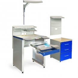 СЗТ 4.2 МАСТЕР КОМФОРТ - рабочее место зубного техника с вытяжкой, освещением, развитой системой хранения