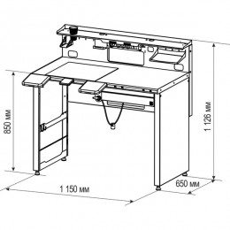 СЗТ 4.2 МАСТЕР ТЕХНО - современный и эргономичный стол зубного техника